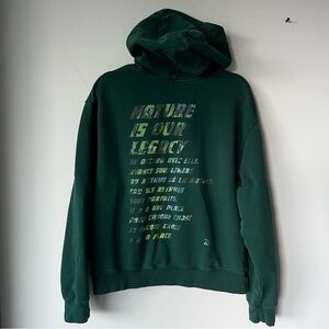 Zadig & Voltaire Sweatshirt Mens S Hoodie Green Nature Our Legacy Pullover Print